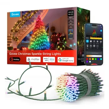 LED Christmas Light string Govee 20 m, wewnętrzne/zewnętrzne oświetlenie dekoracyjne