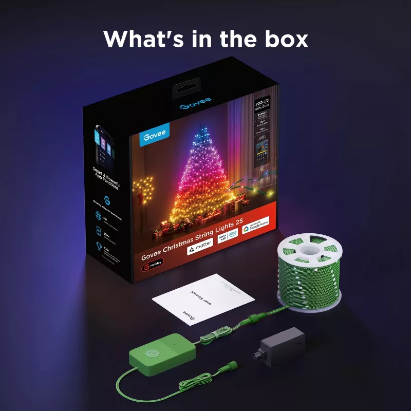 String lights Govee H80C4 20m RGBWIC LED strip z smart control