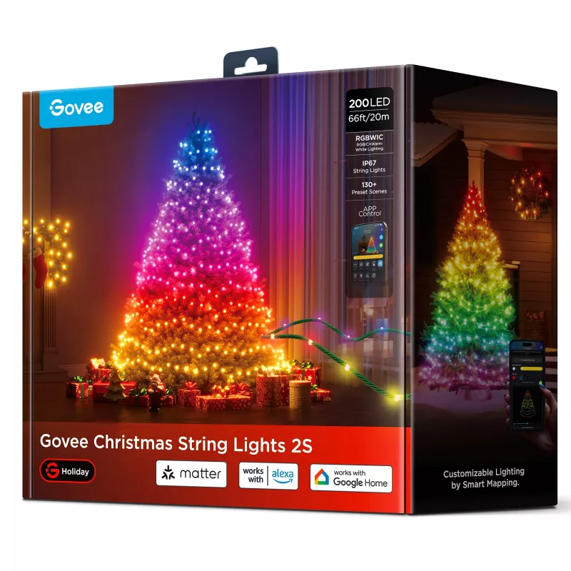 String lights Govee H80C4 20m RGBWIC LED strip z smart control