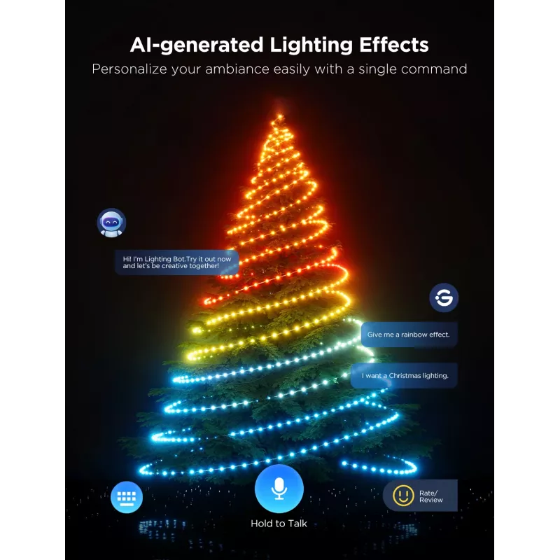 String lights Govee H80C4 20m RGBWIC LED strip z smart control