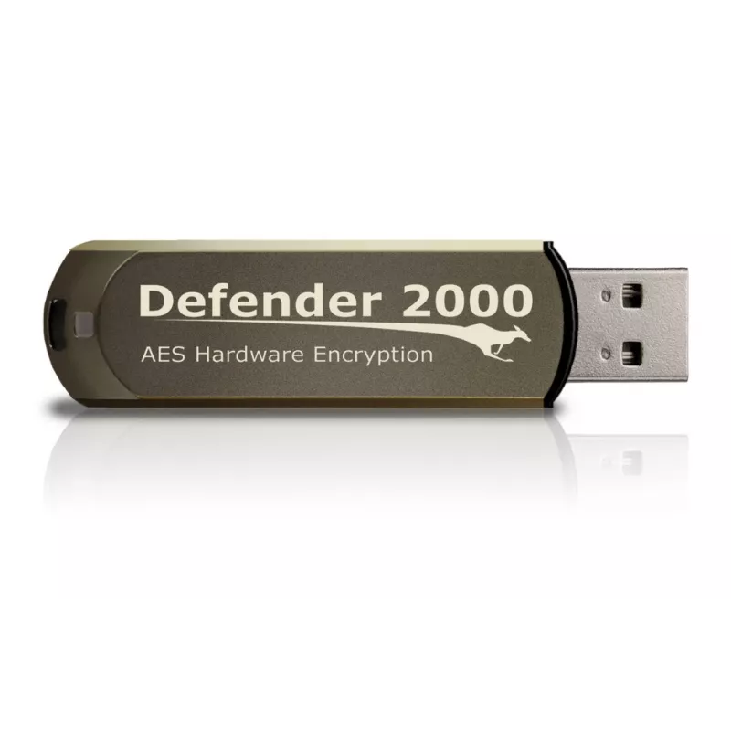 Kanguru Defender 2000 z certyfikatem FIPS 140-2, 32 GB, pamięć USB flash USB Typ-A 2.0 Brązowa