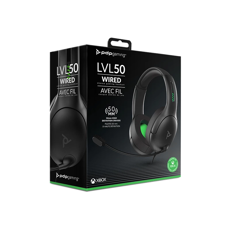 PDP LVL50 Headset Wired Head-band Gaming Czarny, zielony, szary
