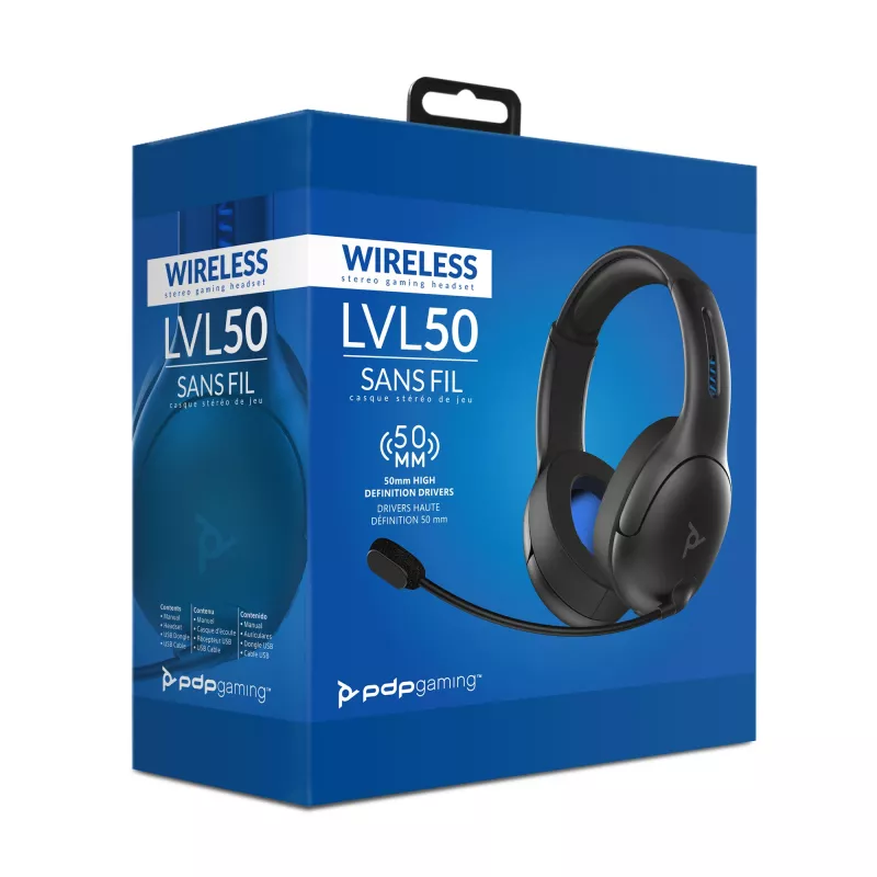 PDP LVL50 Headset Wireless Head-band Gaming Czarny