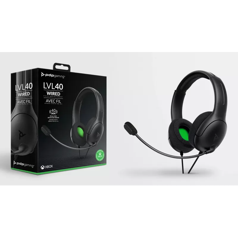 PDP LVL50 Wired Stereo Headset XBSX, Wired, Gaming, Headset, Czarny