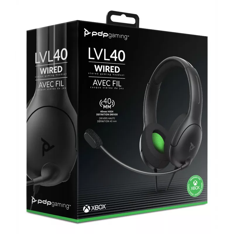 PDP LVL50 Wired Stereo Headset XBSX, Wired, Gaming, Headset, Czarny