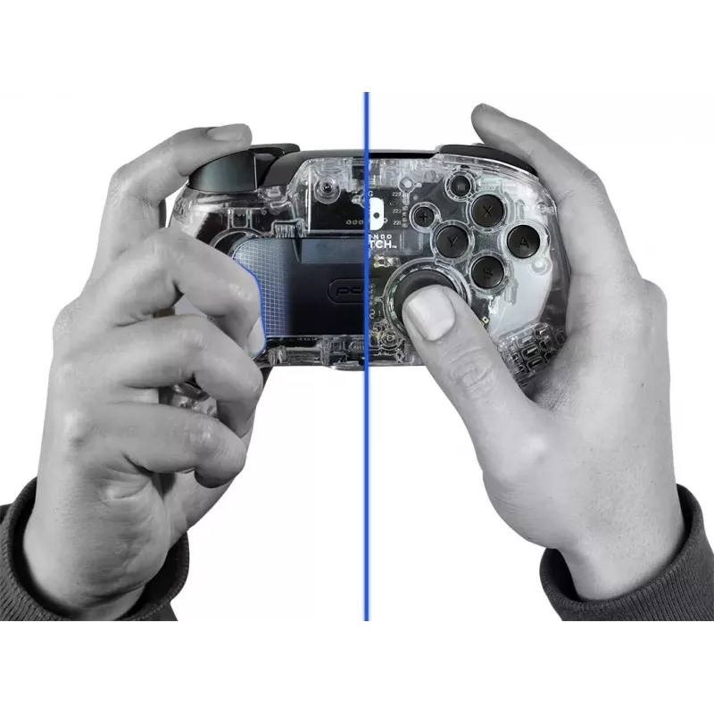PDP Afterglow Czarny, przezroczysty gamepad analogowo-cyfrowy Nintendo Switch, Nintendo Switch Lite, Nintendo Switch OLED