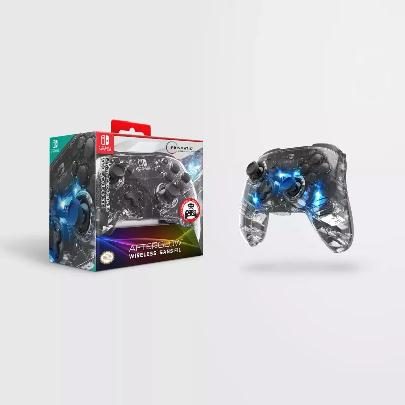 PDP Afterglow Czarny, przezroczysty gamepad analogowo-cyfrowy Nintendo Switch, Nintendo Switch Lite, Nintendo Switch OLED