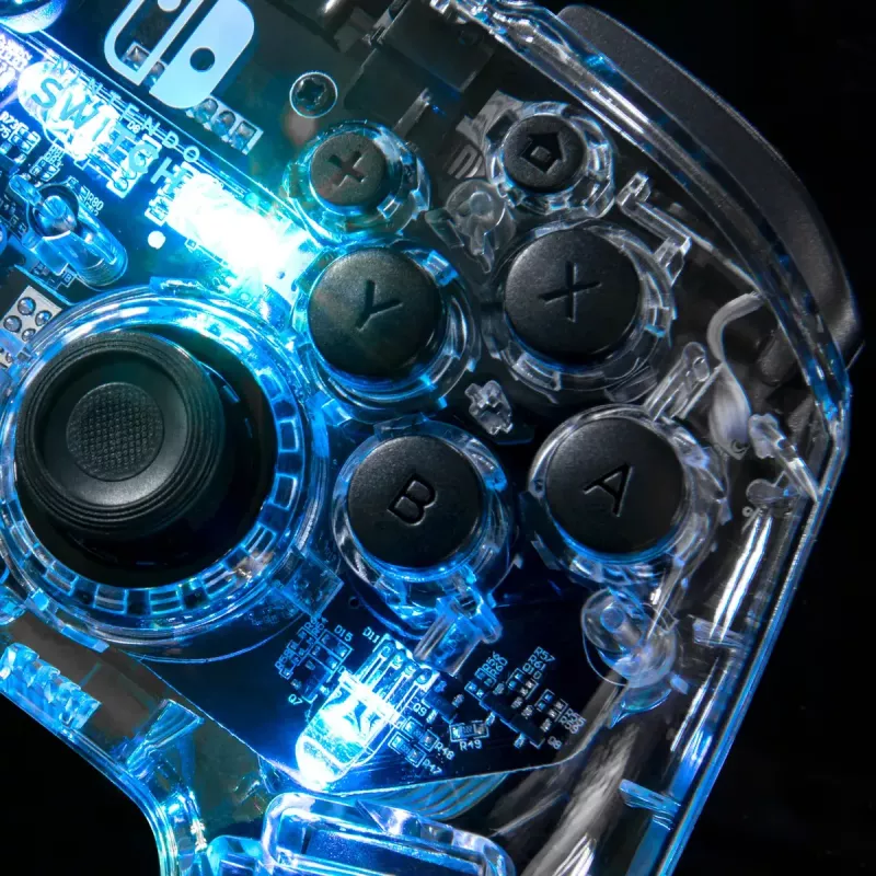 PDP Afterglow Czarny, przezroczysty gamepad analogowo-cyfrowy Nintendo Switch, Nintendo Switch Lite, Nintendo Switch OLED