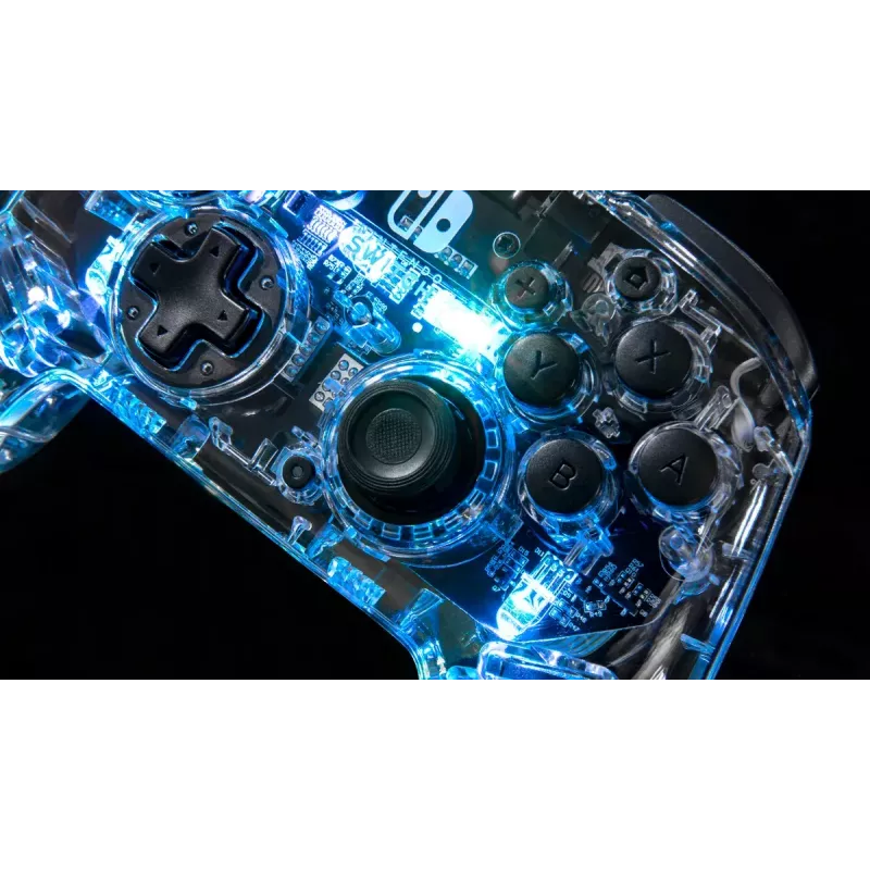 PDP Afterglow Czarny, przezroczysty gamepad analogowo-cyfrowy Nintendo Switch, Nintendo Switch Lite, Nintendo Switch OLED