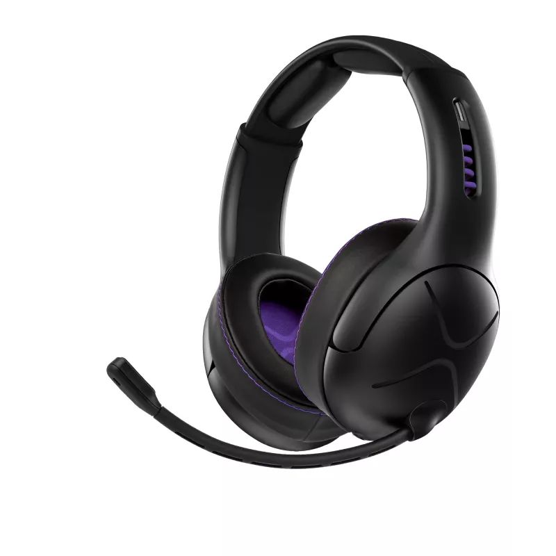 Zestaw słuchawkowy VICTRIX Gambit Wireless — przewodowy i bezprzewodowy, 20–20000 Hz, kabel 2 m, 301 g, czarno-fioletowy