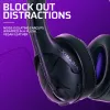 Zestaw słuchawkowy VICTRIX Gambit Wireless — przewodowy i bezprzewodowy, 20–20000 Hz, kabel 2 m, 301 g, czarno-fioletowy