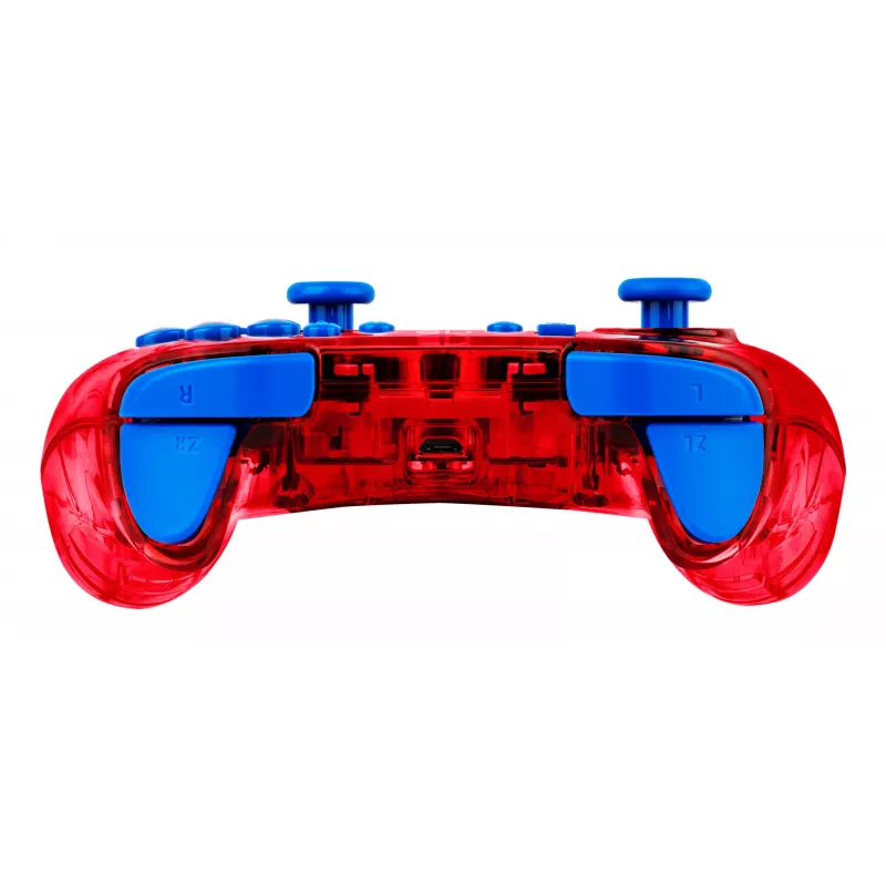 PDP Rock Candy: Mario Punch Czerwony, Półprzezroczysty Kontroler USB do Gier Analogowy / Cyfrowy Nintendo Switch, Nintendo Switch Lite, Nintendo Switch OLED