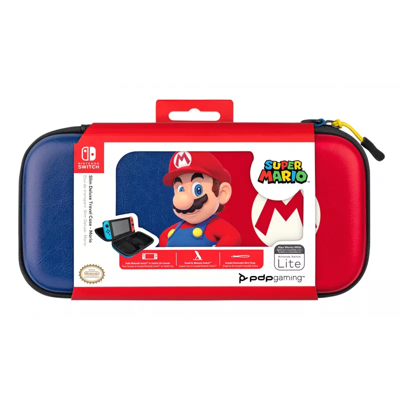 Etui ochronne PDP cienki Deluxe Power Pose Mario dla Nintendo — niebieskie/czerwone