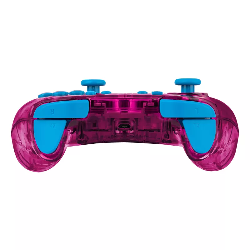 PDP Rock Candy: Bubblegum Peach Pink, półprzezroczysty kontroler USB Gamepad analogowo-cyfrowy Nintendo Switch, Nintendo Switch Lite, Nintendo Switch OLED