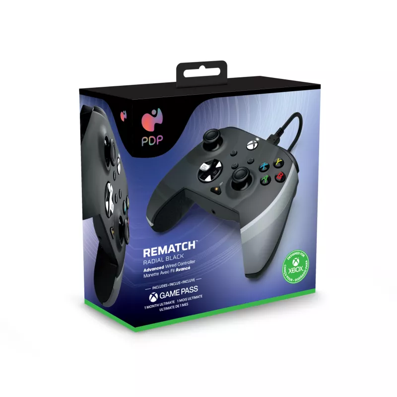 PDP Rematch Czarny, Biały USB Gamepad Analogowy PC, Xbox One, Xbox Series S, Xbox Series X