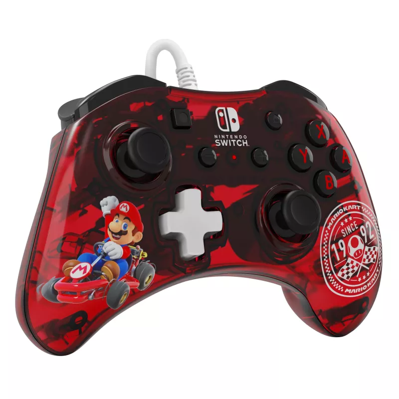 PDP Rock Candy: Mario Punch czerwony, Translucent USB Gamepad Analogue / Digital Nintendo Switch, Nintendo Switch Lite, Nintendo Switch OLED