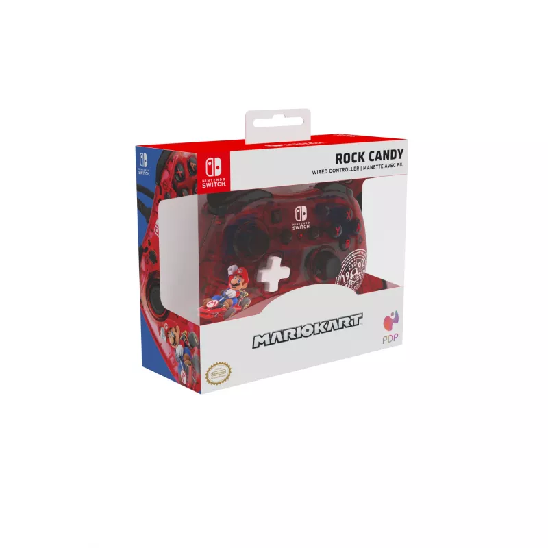 PDP Rock Candy: Mario Punch czerwony, Translucent USB Gamepad Analogue / Digital Nintendo Switch, Nintendo Switch Lite, Nintendo Switch OLED