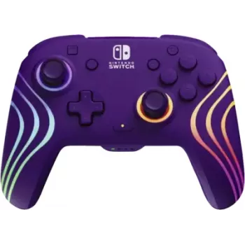 Wireless kontroler PDP Afterglow Wave 500-252-PR — fioletowy, bezprzewodowy gamepad do konsoli/PC