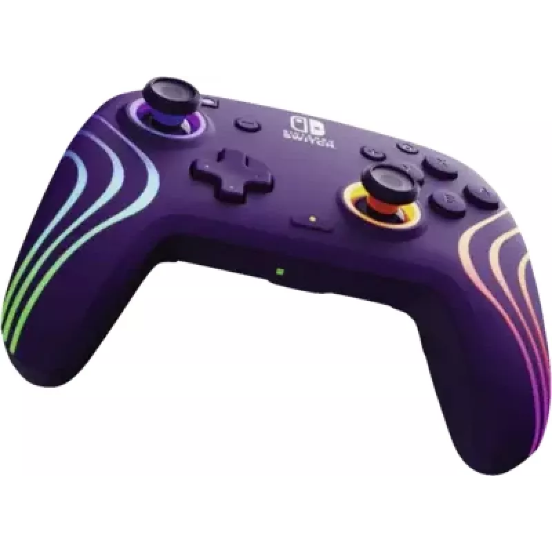 Wireless kontroler PDP Afterglow Wave 500-252-PR — fioletowy, bezprzewodowy gamepad do konsoli/PC