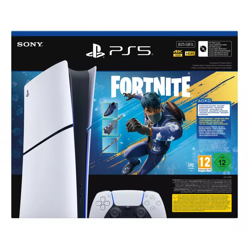 Sony PlayStation 5 (model group - cienki) Digital Edition, Fortnite Flowering Chaos Bundle