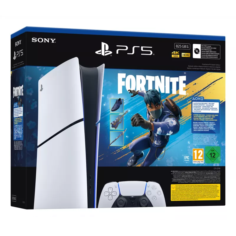 Sony PlayStation 5 (model group - cienki) Digital Edition, Fortnite Flowering Chaos Bundle