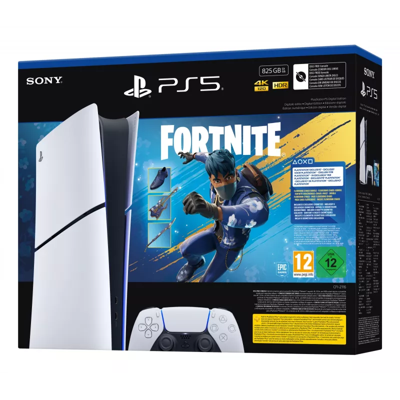 Sony PlayStation 5 (model group - cienki) Digital Edition, Fortnite Flowering Chaos Bundle