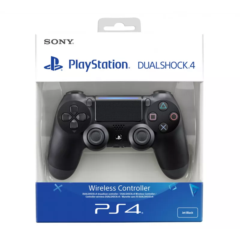 Sony DualShock 4 V2 Jet Czarny, Gamepad, PlayStation 4, D-pad, Analogowy / Cyfrowy, Różne, Przewodowy i bezprzewodowy