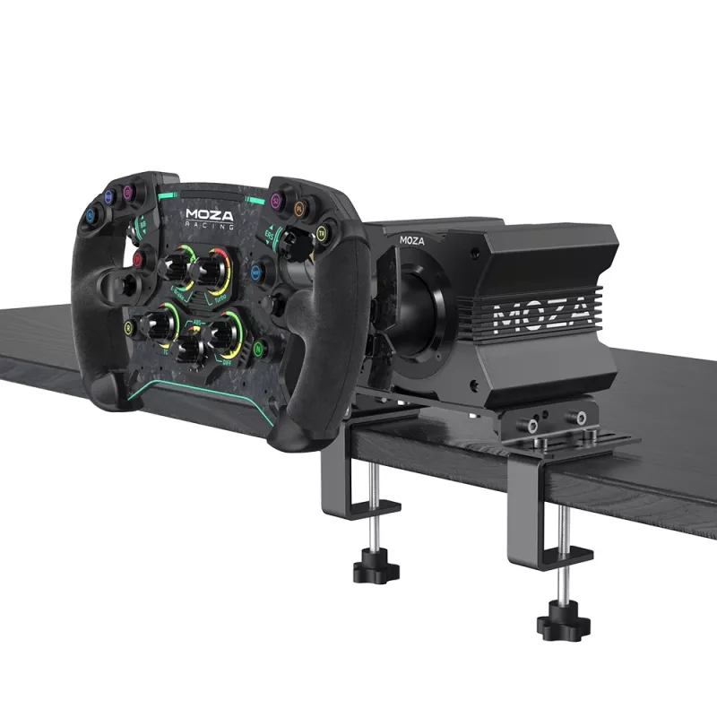 Moza Racing Table Clamp, PC, Zacisk, Czarny, Stal, Moza, R5, R9, R12
