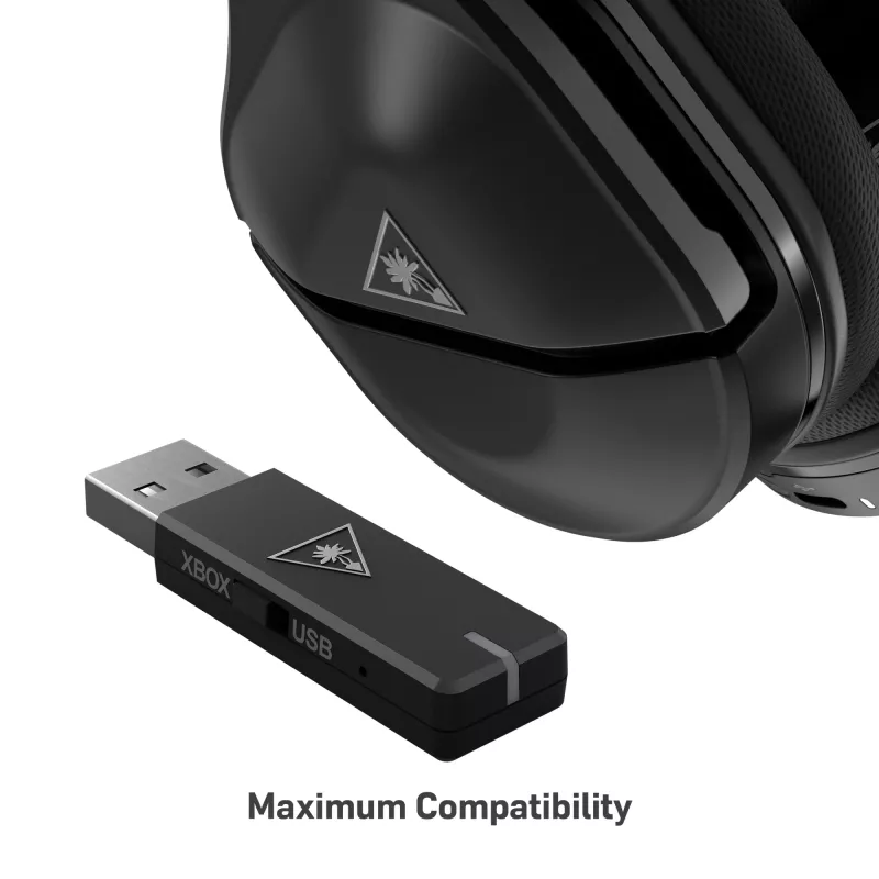 Zestaw słuchawkowy Turtle Beach Stealth 600 Gen 2 MAX — przewodowy i bezprzewodowy, USB-C, wokółuszny, 20–20000 Hz, czarny