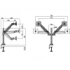 Multibrackets M VESA Gas Lift Arm Dual Czarny