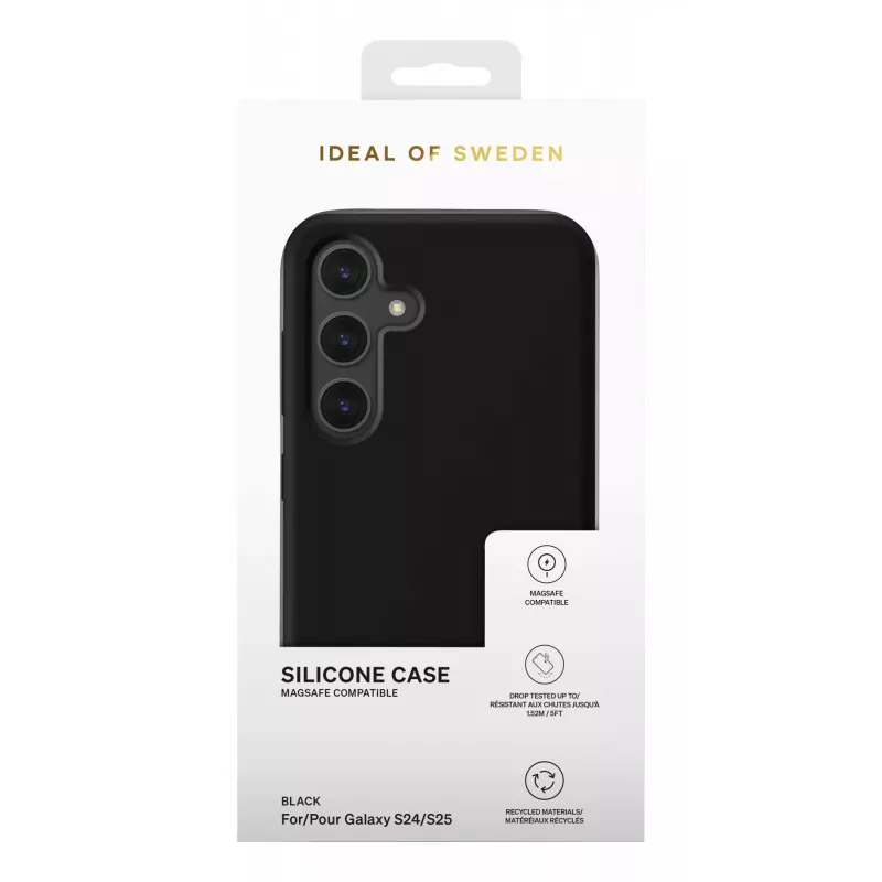 iDeal of Sweden Silicone Case MagSafe Galaxy S24 / S25 Czarny
