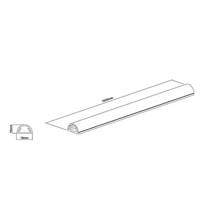 Multibrackets M Universal kabel osłona Czarny 18mm-W 1600-L