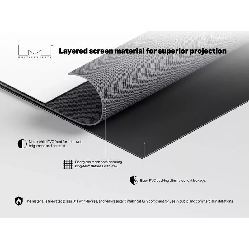 Multibrackets M 1:1 Manual Projection Screen 200x200, 112 inch biały Edition