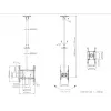Uchwyt sufitowy Multibrackets M Public Medium Back to Back Czarny 3000