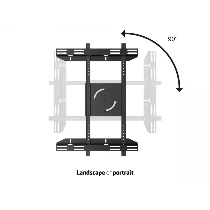 Stojak na pojedynczy ekran do prezentacji publicznych MULTIBRACKETS M – czarny, obsługuje do 60 kg, VESA 200x200–800x400