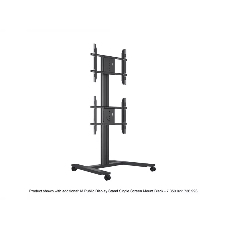 Stojak na pojedynczy ekran do prezentacji publicznych MULTIBRACKETS M – czarny, obsługuje do 60 kg, VESA 200x200–800x400