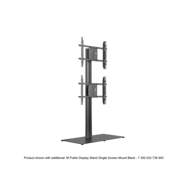 Stojak na pojedynczy ekran do prezentacji publicznych MULTIBRACKETS M – czarny, obsługuje do 60 kg, VESA 200x200–800x400