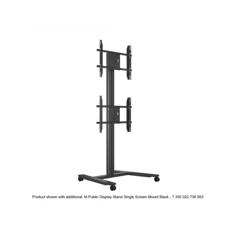 Stojak na pojedynczy ekran do prezentacji publicznych MULTIBRACKETS M – czarny, obsługuje do 60 kg, VESA 200x200–800x400
