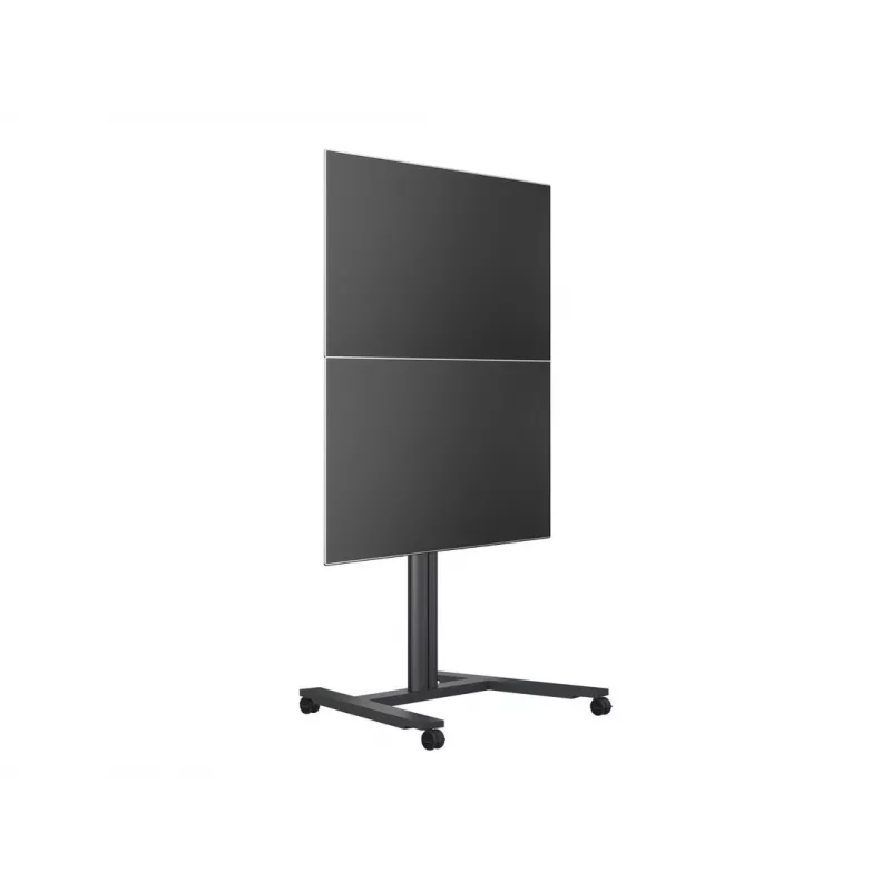 Stojak na pojedynczy ekran do prezentacji publicznych MULTIBRACKETS M – czarny, obsługuje do 60 kg, VESA 200x200–800x400