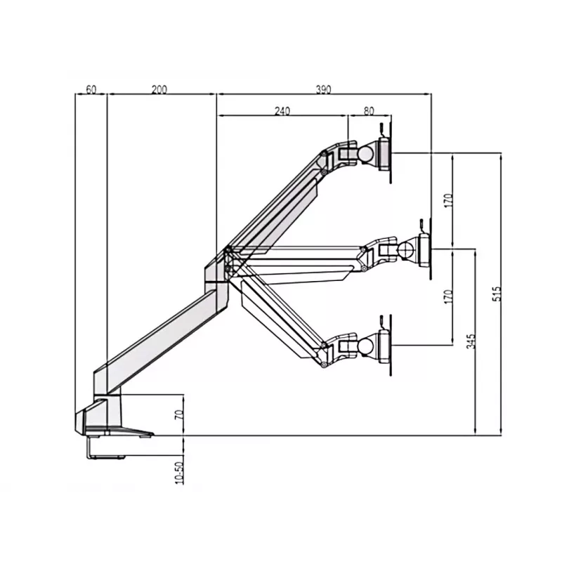 Multibrackets M VESA Gas Lift Arm Single Biały