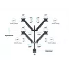 Multibrackets M VESA Gas Lift Arm Quad Czarny 40 kg 15-32 cali