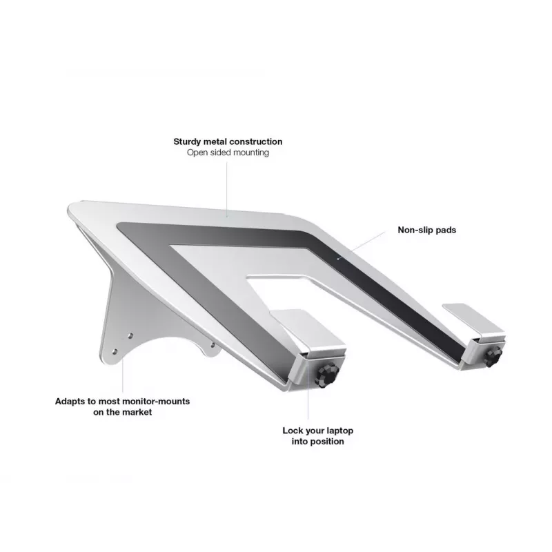 Multibrackets M Laptop Holder Gas Lift Arm srebrny, Podstawka pod laptop, Srebrny, 100 x 100 mm, 500 g, 250 mm, 250 mm