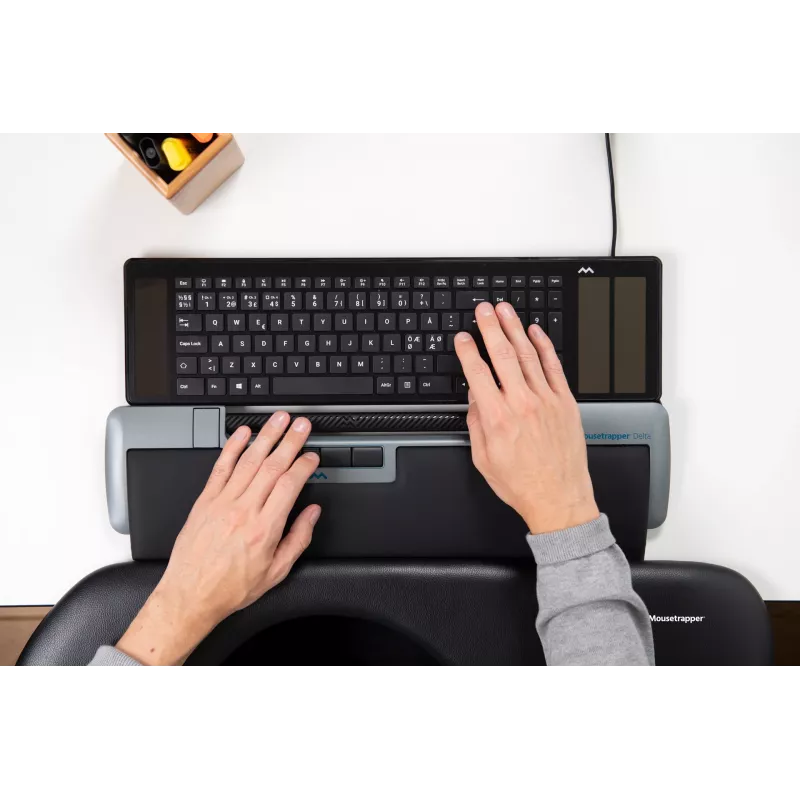 Mousetrapper Delta mysz szary Extended USB-A, USB Type-A, 4000 DPI, Czarny, Szary