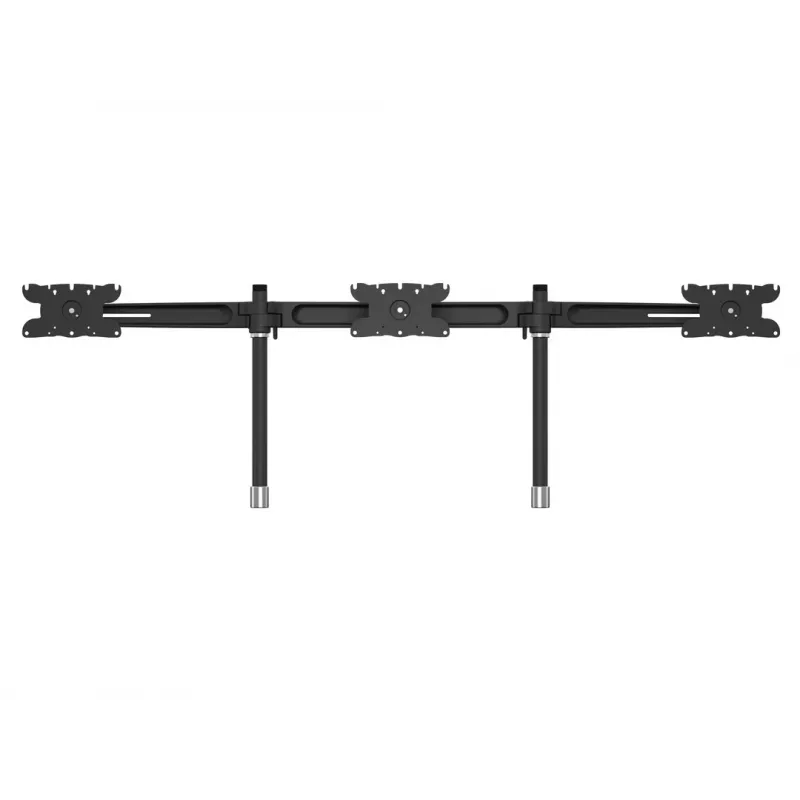Zestaw rozszerzający do montażu na biurku dla trzech monitorów MULTIBRACKETS M VESA dla 3 wyświetlaczy 24–32 cale do 24 kg, aluminium/tworzywo sztuczne, czarny