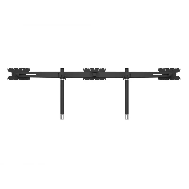 Zestaw rozszerzający do montażu na biurku dla trzech monitorów MULTIBRACKETS M VESA dla 3 wyświetlaczy 24–32 cale do 24 kg, aluminium/tworzywo sztuczne, czarny