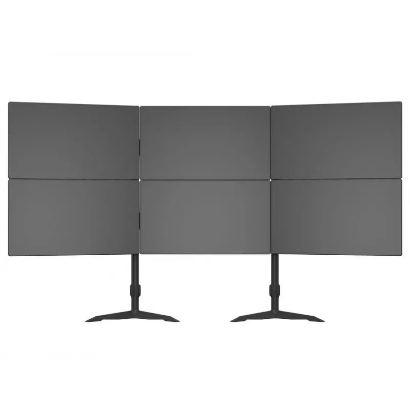Zestaw rozszerzający do montażu na biurku dla trzech monitorów MULTIBRACKETS M VESA dla 3 wyświetlaczy 24–32 cale do 24 kg, aluminium/tworzywo sztuczne, czarny
