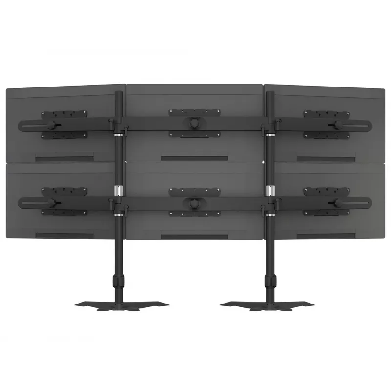 Zestaw rozszerzający do montażu na biurku dla trzech monitorów MULTIBRACKETS M VESA dla 3 wyświetlaczy 24–32 cale do 24 kg, aluminium/tworzywo sztuczne, czarny