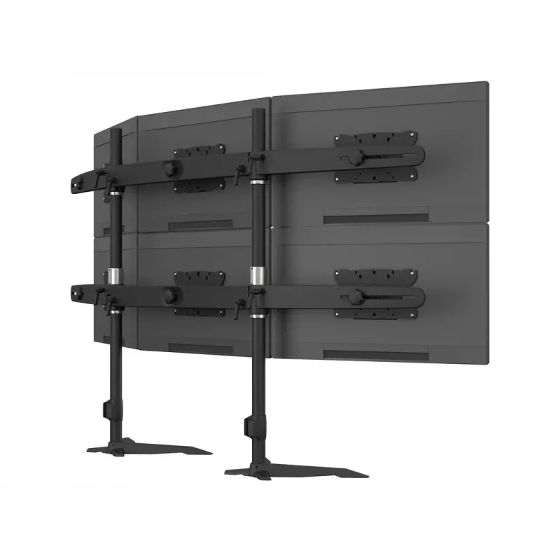 Zestaw rozszerzający do montażu na biurku dla trzech monitorów MULTIBRACKETS M VESA dla 3 wyświetlaczy 24–32 cale do 24 kg, aluminium/tworzywo sztuczne, czarny