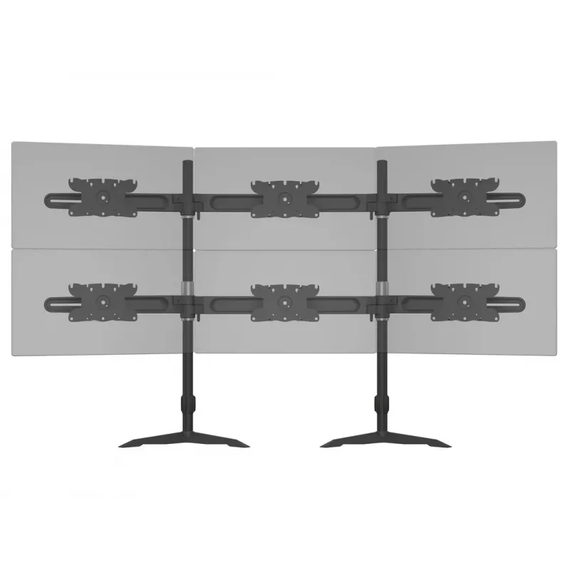 Zestaw rozszerzający do montażu na biurku dla trzech monitorów MULTIBRACKETS M VESA dla 3 wyświetlaczy 24–32 cale do 24 kg, aluminium/tworzywo sztuczne, czarny