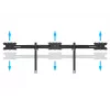 Zestaw rozszerzający do montażu na biurku dla trzech monitorów MULTIBRACKETS M VESA dla 3 wyświetlaczy 24–32 cale do 24 kg, aluminium/tworzywo sztuczne, czarny